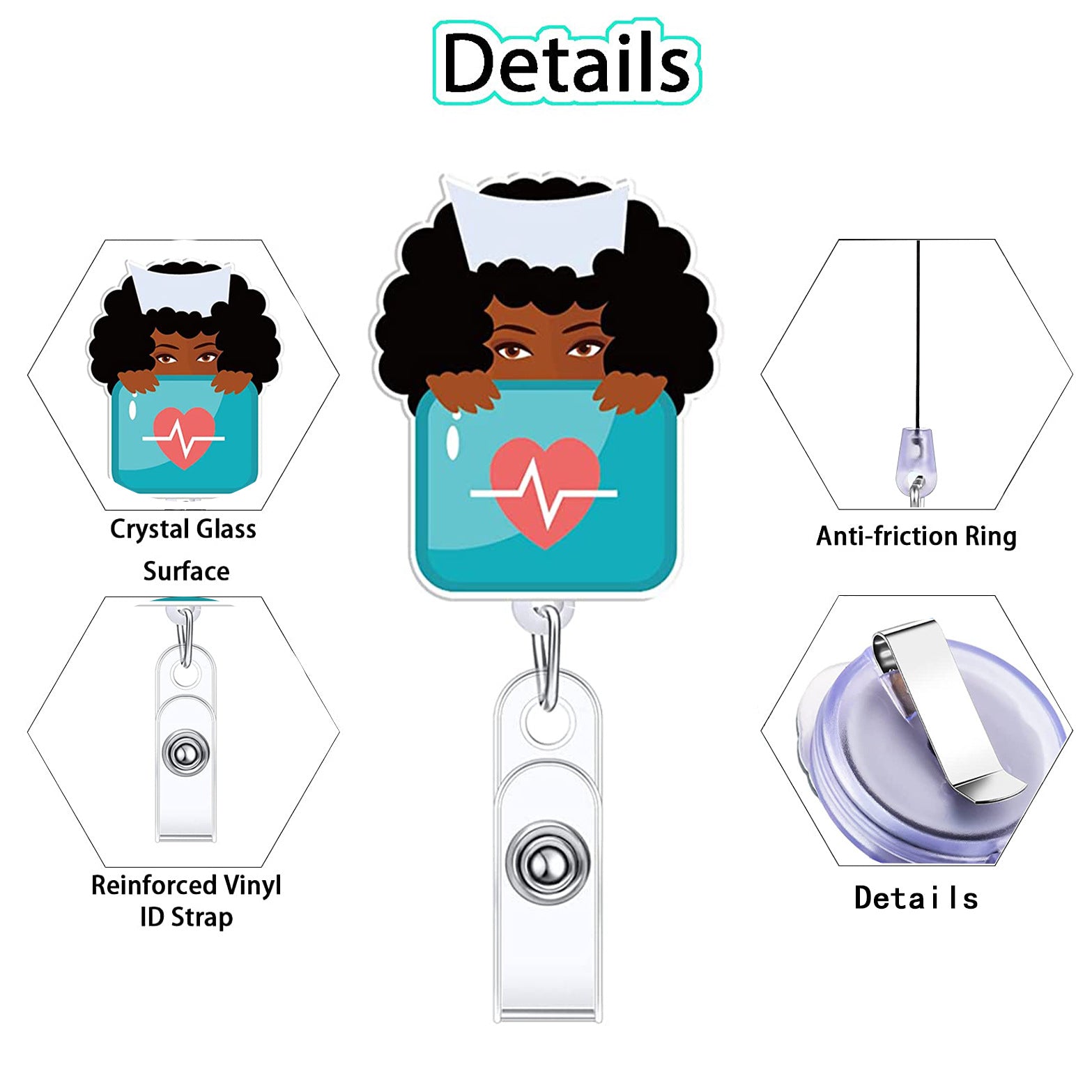 Wholesale Doctor Nurse Badge Scroll Retractable Keychain